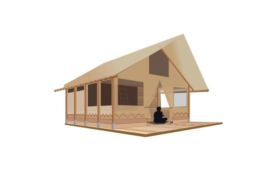 Zenith : tente toile et bois - HPA - CABANON