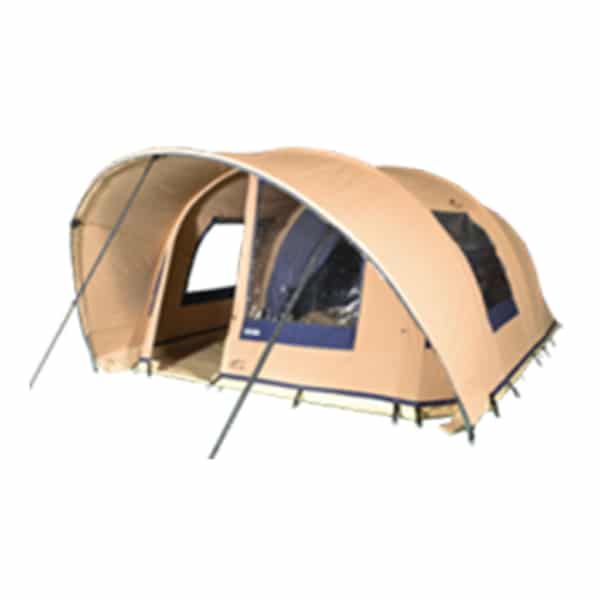 Front view of the Awaya 370 cotton tunnel tent