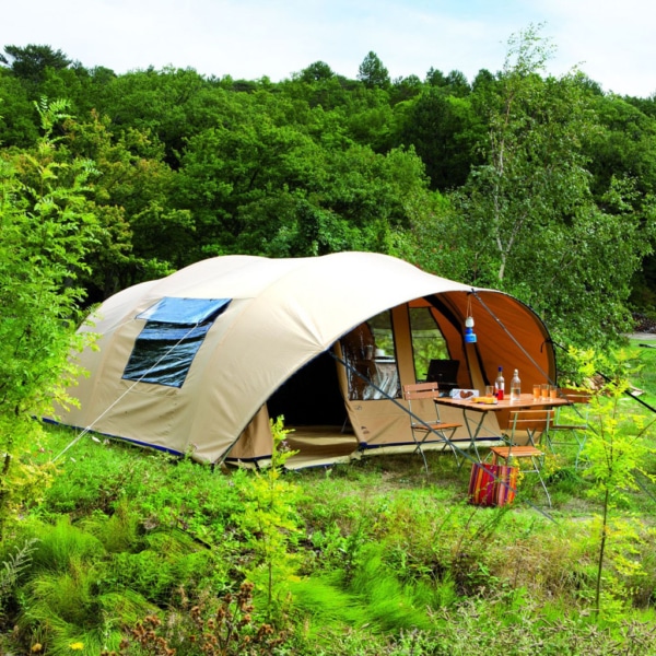 Awaya 440 family tunnel tent made from breathable cotton canvas.