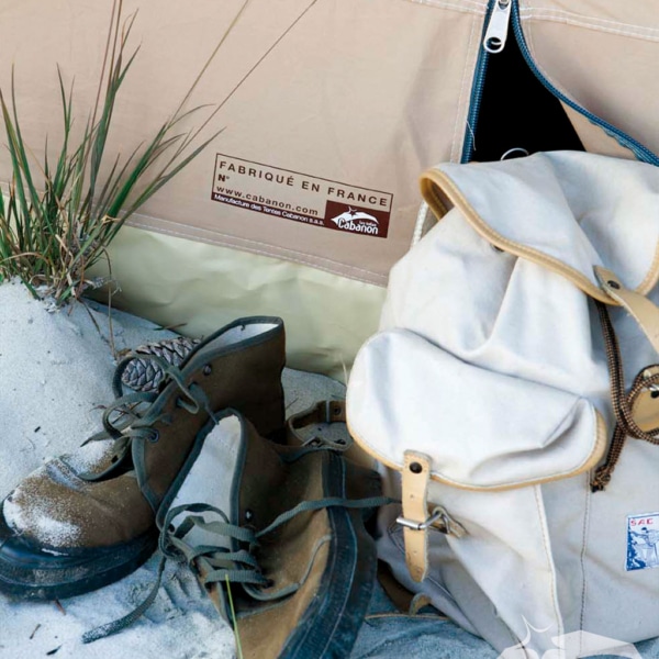 Close-up of the Guadeloupe tent's high-quality cotton stitching and durable materials.