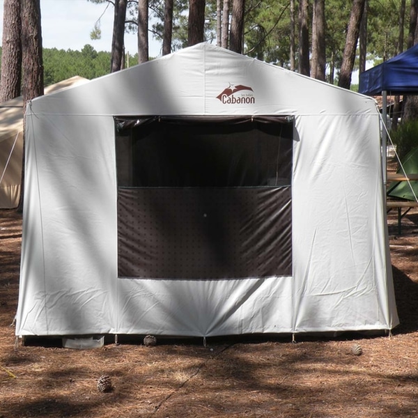 Compact Cuisine tent providing a professional workspace for chefs.