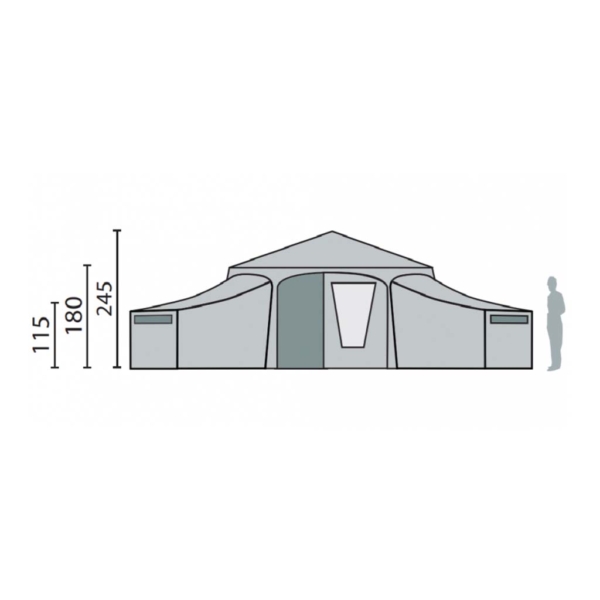 Durable, sewn-in groundsheet for added comfort and protection.