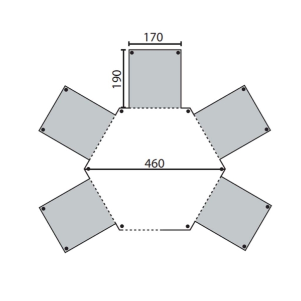 Large group tent ideal for youth camps and outdoor retreats.