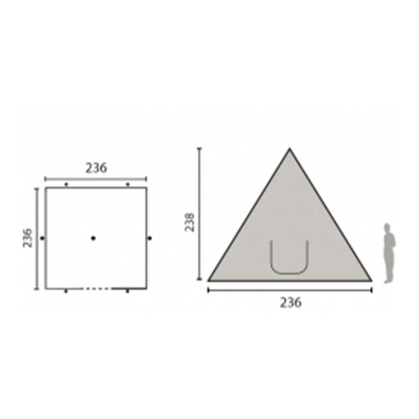 Tipi Plume tent dimensions