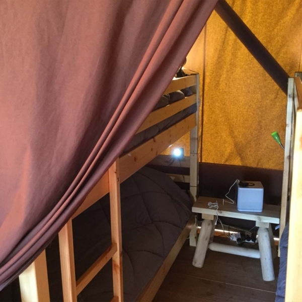 The Crusoe XL Tent offers all-season comfort with a wooden frame and breathable canvas – perfect for stylish family glamping and permanent eco-camps.