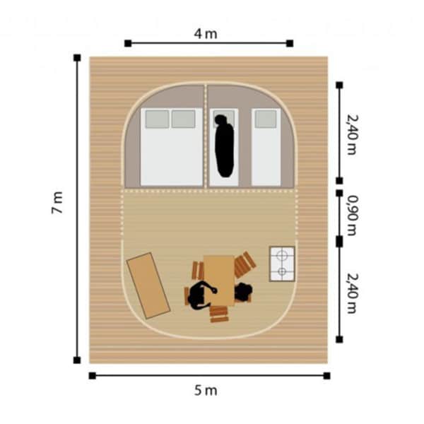 Ecochique tent floorplan