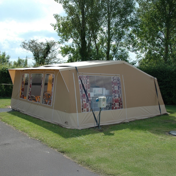 Large, versatile family tent with waterproof, breathable fabric.
